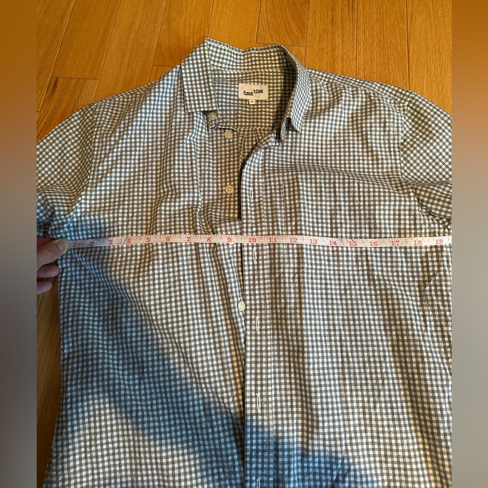 Frank and Oak Gingham gray shirt